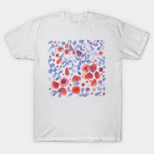 Fresh Garden Watercolor Flowers T-Shirt